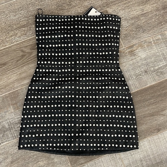 RETROFETE RHYA EMBELLISHED LEATHER DRESS NWT - Picture 3 of 7